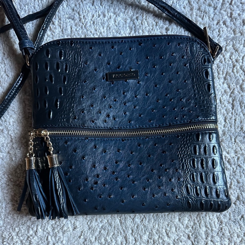 Vittorio Navy Crossbody Bag with Wallet